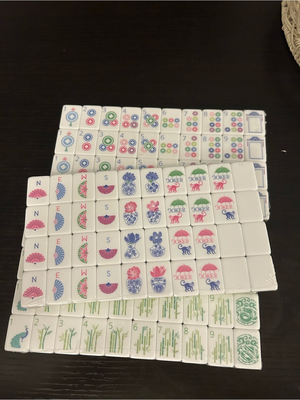 Green Mahjong Tile set